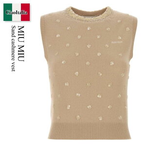 �y���ʌ���E�݌Ɍ���E�����ҏ����I�z �~���E�~���E / Miu Miu Sand Cashmere Vest / MMV331 F0627 / MMV331 SOOO18YY F0627 / MMV331SOOO18YY / MMV331SOOO18YY F0627 / MMV331SOOO18YYF0627 / �x�X�g�E�W��