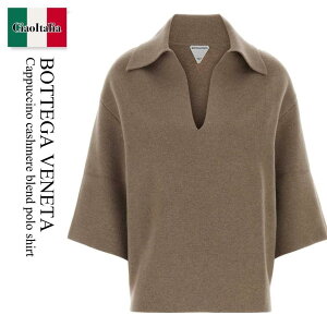 �y���ʌ���E�݌Ɍ���E�����ҏ����I�z �{�b�e�K�E���F�l�^ / Bottega Veneta Cappuccino Cashmere Blend Polo Shirt / 835398 V33N0 / 835398 V33N0 9713 / 835398V33N0 / 835398V33N0 9713 / 835398V33N09713 / �|���V���c