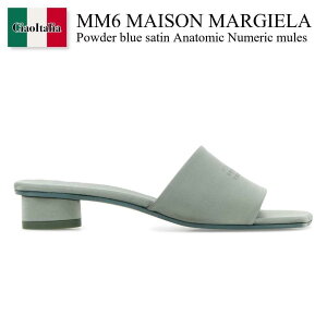 �y���ʌ���E�݌Ɍ���E�����ҏ����I�z MM6 / Mm6 Maison Margiela Powder Blue Satin Anatomic Numeric Mules / S59WP0211 P5560 / S59WP0211 P5560 T8050 / S59WP0211P5560 / S59WP0211P5560 T8050 / S59WP0211P5560T8050 / �T���_���E�~���[��