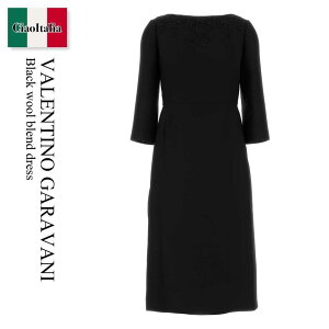 �y���ʌ���E�݌Ɍ���E�����ҏ����I�z �o�����`�m / Valentino Garavani Black Wool Blend Dress / 7B0VAH651CF / 7B0VAH651CF 0NO / 7B0VAH651CF0NO / �����s�[�X
