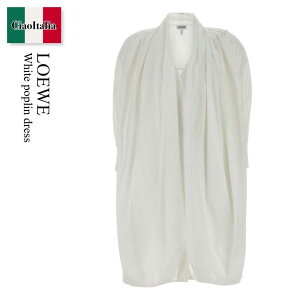 �y���ʌ���E�݌Ɍ���E�����ҏ����I�z ���G�x / Loewe White Poplin Dress / S540Y09XTU / S540Y09XTU WHITE / S540Y09XTUWHITE / �����s�[�X