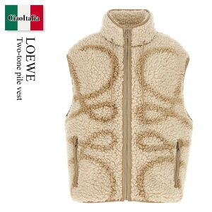 �y���ʌ���E�݌Ɍ���E�����ҏ����I�z ���G�x / Loewe Two-Tone Pile Vest / H526Y02X51 / H526Y02X51 BEIGEKHAKIGREEN / H526Y02X51BEIGEKHAKIGREEN / �W���P�b�g���̑�