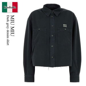 �y���ʌ���E�݌Ɍ���E�����ҏ����I�z �~���E�~���E / Miu Miu Dark Grey Denim Shirt / GWC135 F0170 / GWC135 SOOO17AE F0170 / GWC135SOOO17AE / GWC135SOOO17AE F0170 / GWC135SOOO17AEF0170 / �u���E�X�E�V���c
