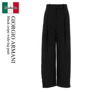�y���ʌ���E�݌Ɍ���E�����ҏ����I�z �W�����W�I �A���}�[�j / Giorgio Armani Black Crepe Wide-Leg Pant / GW00249 7TE10071 / GW00249 7TE10071 UC001 / GW002497TE10071 / GW002497TE10071 UC001 / GW002497TE10071UC001 / �p���c