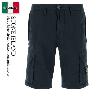 �y���ʌ���E�݌Ɍ���E�����ҏ����I�z �X�g�[���A�C�����h / Stone Island Navy Blue Stretch Cotton Bermuda Shorts / L1S15L100019S0A10 / L1S15L100019S0A10 V0020 / L1S15L100019S0A10V0020 / �n�[�t�E�V���[�g�p���c
