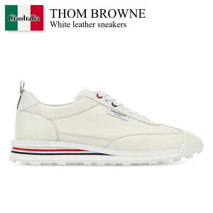 �y���ʌ���E�݌Ɍ���E�����ҏ����I�z �g�� �u���E�� / Thom Browne White Leather Sneakers / MFE018BL0064 / MFE018BL0064 100 / MFE018BL0064100 / �X�j�[�J�[