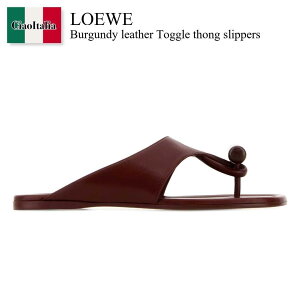 �y���ʌ���E�݌Ɍ���E�����ҏ����I�z ���G�x / Loewe Burgundy Leather Toggle Thong Slippers / L815465XB9 / L815465XB9 BURNTRED / L815465XB9BURNTRED / �T���_���E�~���[��