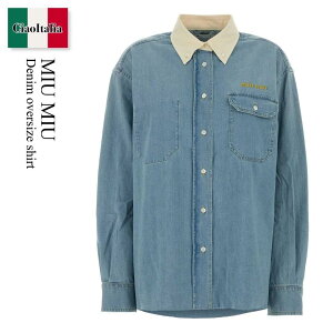 �y���ʌ���E�݌Ɍ���E�����ҏ����I�z �~���E�~���E / Miu Miu Denim Oversize Shirt / GWC134 F0013 / GWC134 SOOO1823 F0013 / GWC134SOOO1823 / GWC134SOOO1823 F0013 / GWC134SOOO1823F0013 / �u���E�X�E�V���c