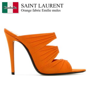 �y���ʌ���E�݌Ɍ���E�����ҏ����I�z �T�����[���� / Saint Laurent Orange Fabric Emilie Mules / 859545 AAF4G / 859545 AAF4G 7534 / 859545AAF4G / 859545AAF4G 7534 / 859545AAF4G7534 / �T���_���E�~���[��
