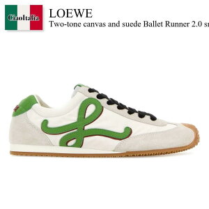 �y���ʌ���E�݌Ɍ���E�����ҏ����I�z ���G�x / Loewe Two-Tone Canvas And Suede Ballet Runner 2.0 Sneakers / LBR2282X31 / LBR2282X31 WHIGRAGREDARORA / LBR2282X31WHIGRAGREDARORA / �X�j�[�J�[