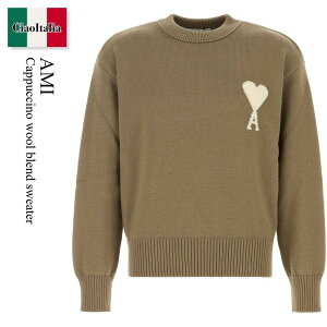 �y���ʌ���E�݌Ɍ���E�����ҏ����I�z �A�~�A���N�T���h���}�e���b�V / Ami Cappuccino Wool Blend Sweater / UKS859KN0156 / UKS859KN0156 A117 / UKS859KN0156A117 / �j�b�g�E�Z�[�^�[