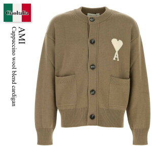 �y���ʌ���E�݌Ɍ���E�����ҏ����I�z �A�~�A���N�T���h���}�e���b�V / Ami Cappuccino Wool Blend Cardigan / UKC381KN0156 / UKC381KN0156 A117 / UKC381KN0156A117 / �J�[�f�B�K��