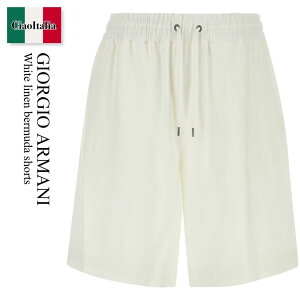 �y���ʌ���E�݌Ɍ���E�����ҏ����I�z �W�����W�I �A���}�[�j / Giorgio Armani White Linen Bermuda Shorts / GM00162 6TE10954 / GM00162 6TE10954 U0006 / GM001626TE10954 / GM001626TE10954 U0006 / GM001626TE10954U0006 / �n�[�t�E