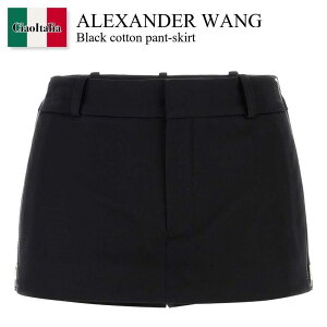 �y���ʌ���E�݌Ɍ���E�����ҏ����I�z �A���L�T���_�[���� / Alexander Wang Black Cotton Pant-Skirt / 1WC2265411 / 1WC2265411 001 / 1WC2265411001 / �V���[�g�p���c