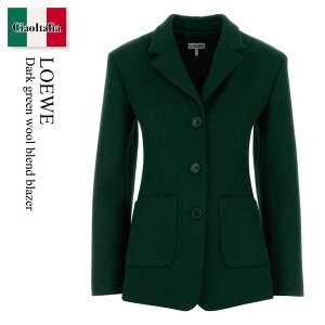 �y���ʌ���E�݌Ɍ���E�����ҏ����I�z ���G�x / Loewe Dark Green Wool Blend Blazer / S540Y03XBU / S540Y03XBU GREEN / S540Y03XBUGREEN / �W���P�b�g