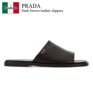 �y���ʌ���E�݌Ɍ���E�����ҏ����I�z �v���_ / Prada Dark Brown Leather Slippers / 2X3164 F0003 / 2X3164 FG000070 F0003 / 2X3164FG000070 / 2X3164FG000070 F0003 / 2X3164FG000070F0003 / �T���_��