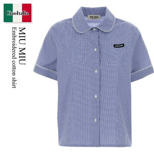 �y���ʌ���E�݌Ɍ���E�����ҏ����I�z �~���E�~���E / Miu Miu Embroidered Cotton Shirt / MK2016 F0AZ1 / MK2016 SOOO187G F0AZ1 / MK2016SOOO187G / MK2016SOOO187G F0AZ1 / MK2016SOOO187GF0AZ1 / �u���E�X�E�V���c