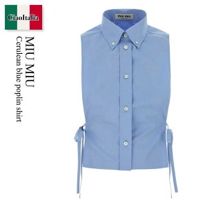 �y���ʌ���E�݌Ɍ���E�����ҏ����I�z �~���E�~���E / Miu Miu Cerulean Blue Poplin Shirt / MK2024 F0076 / MK2024 SOOO19SE F0076 / MK2024SOOO19SE / MK2024SOOO19SE F0076 / MK2024SOOO19SEF0076 / �u���E�X�E�V���c