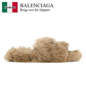 �y���ʌ���E�݌Ɍ���E�����ҏ����I�z �o�����V�A�K / Balenciaga Beige Eco Fur Slippers / 853604 W15V1 / 853604 W15V1 2682 / 853604W15V1 / 853604W15V1 2682 / 853604W15V12682 / �T���_���E�~���[��