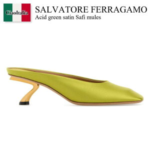 �y���ʌ���E�݌Ɍ���E�����ҏ����I�z �t�F���K�� / Salvatore Ferragamo Acid Green Satin Safi Mules / 01L619 7929671C / 01L619 7929671C GIALLO / 01L6197929671C / 01L6197929671C GIALLO / 01L6197929671CGIALLO / �p���v�X