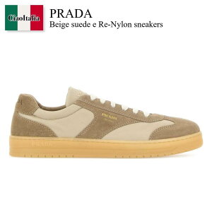 �y���ʌ���E�݌Ɍ���E�����ҏ����I�z �v���_ / Prada Beige Suede E Re-Nylon Sneakers / 2EE464 F0F24 / 2EE464 FG000D7R F0F24 / 2EE464FG000D7R / 2EE464FG000D7R F0F24 / 2EE464FG000D7RF0F24 / �X�j�[�J�[