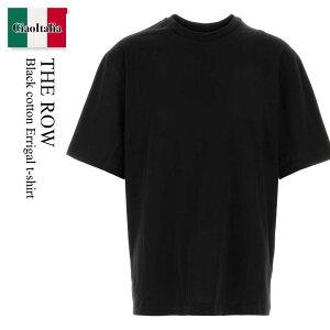 �y���ʌ���E�݌Ɍ���E�����ҏ����I�z �U�E���E / The Row Black Cotton Errigal T-Shirt / 381K2 91 / 381K2 91 BLK / 381K291 / 381K291 BLK / 381K291BLK / T�V���c�E�J�b�g�\�[