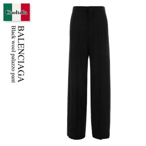 �y���ʌ���E�݌Ɍ���E�����ҏ����I�z �o�����V�A�K / Balenciaga Black Wool Palazzo Pant / 857607 TNT21 / 857607 TNT21 1000 / 857607TNT21 / 857607TNT21 1000 / 857607TNT211000 / �p���c
