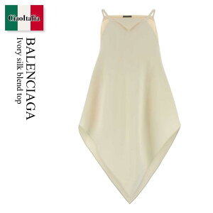 �y���ʌ���E�݌Ɍ���E�����ҏ����I�z �o�����V�A�K / Balenciaga Ivory Silk Blend Top / 872352 TUT14 / 872352 TUT14 9002 / 872352TUT14 / 872352TUT14 9002 / 872352TUT149002 / �g�b�v�X���̑�