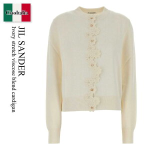 �y���ʌ���E�݌Ɍ���E�����ҏ����I�z �W���T���_�[ / Jil Sander Ivory Stretch Viscose Blend Cardigan / J02HP0054J 18365 / J02HP0054J 18365 102 / J02HP0054J18365 / J02HP0054J18365 102 / J02HP0054J18365102 / �J�[�f�B�K��