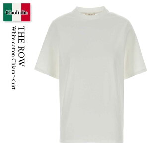 �y���ʌ���E�݌Ɍ���E�����ҏ����I�z �U�E���E / The Row White Cotton Chiara T-Shirt / 5739S K220 / 5739S K220 WHT / 5739SK220 / 5739SK220 WHT / 5739SK220WHT / T�V���c�E�J�b�g�\�[