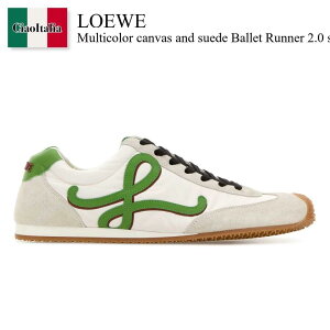 �y���ʌ���E�݌Ɍ���E�����ҏ����I�z ���G�x / Loewe Multicolor Canvas And Suede Ballet Runner 2.0 Sneakers / MBR2282X06 / MBR2282X06 WHIGRASGREDARORA / MBR2282X06WHIGRASGREDARORA / �X�j�[�J�[