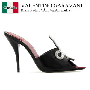 �y���ʌ���E�݌Ɍ���E�����ҏ����I�z �o�����`�m / Valentino Garavani Black Leather Caur Vipare Mules / 8W0S0PD7HIZ / 8W0S0PD7HIZ EDM / 8W0S0PD7HIZEDM / �T���_���E�~���[��