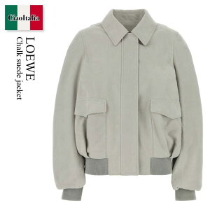 �y���ʌ���E�݌Ɍ���E�����ҏ����I�z ���G�x / Loewe Chalk Suede Jacket / S540Y34L87 / S540Y34L87 LIGHTGREY / S540Y34L87LIGHTGREY / �W���P�b�g
