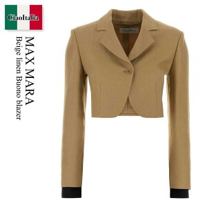 �y���ʌ���E�݌Ɍ���E�����ҏ����I�z �}�b�N�X�}�[�� / Max Mara Beige Linen Buono Blazer / 261104 003 / 261104 1393600 003 / 2611041393600 / 2611041393600 003 / 2611041393600003 / �W���P�b�g
