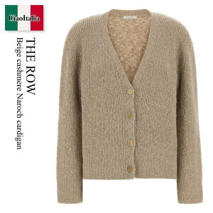 �y���ʌ���E�݌Ɍ���E�����ҏ����I�z �U�E���E / The Row Beige Cashmere Naroch Cardigan / 10677 Y548 / 10677 Y548 DUN / 10677Y548 / 10677Y548 DUN / 10677Y548DUN / �J�[�f�B�K��