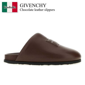 �y���ʌ���E�݌Ɍ���E�����ҏ����I�z �W�o���V�B / Givenchy Chocolate Leather Slippers / BH302NH1XM / BH302NH1XM 200 / BH302NH1XM200 / �T���_��