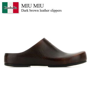 �y���ʌ���E�݌Ɍ���E�����ҏ����I�z �~���E�~���E / Miu Miu Dark Brown Leather Slippers / 5R643E F0BW5 / 5R643E F0153ZMZ F0BW5 / 5R643EF0153ZMZ / 5R643EF0153ZMZ F0BW5 / 5R643EF0153ZMZF0BW5 / �T���_���E�~���[��