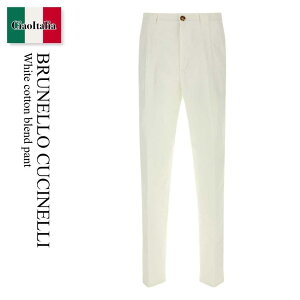 �y���ʌ���E�݌Ɍ���E�����ҏ����I�z �u���l���N�`�l�� / Brunello Cucinelli White Cotton Blend Pant / MH262F1130 / MH262F1130 C1900 / MH262F1130C1900 / �p���c�E�{�g���X���̑�