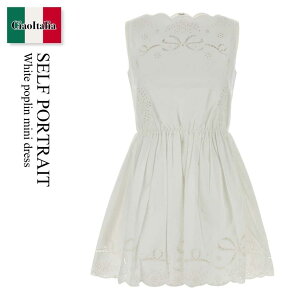 �y���ʌ���E�݌Ɍ���E�����ҏ����I�z �Z���t�E�|�[�g���C�g / Self Portrait White Poplin Mini Dress / AC26034SW / AC26034SW WHITE / AC26034SWWHITE / �����s�[�X