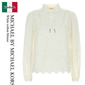 �y���ʌ���E�݌Ɍ���E�����ҏ����I�z �}�C�P���E�R�[�X / Michael By Michael Kors White Cotton Blouse / MS640Y9KPX / MS640Y9KPX WHITE / MS640Y9KPXWHITE / �u���E�X�E�V���c