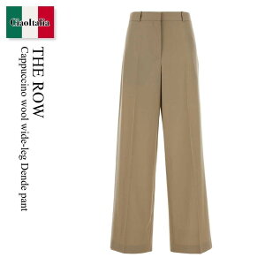 �y���ʌ���E�݌Ɍ���E�����ҏ����I�z �U�E���E / The Row Cappuccino Wool Wide-Leg Dende Pant / 10768 W4369 / 10768 W4369 BEI / 10768W4369 / 10768W4369 BEI / 10768W4369BEI / �p���c