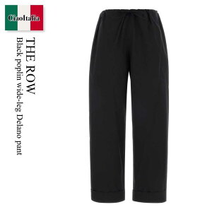 �y���ʌ���E�݌Ɍ���E�����ҏ����I�z �U�E���E / The Row Black Poplin Wide-Leg Delano Pant / 10772 W2517 / 10772 W2517 BLK / 10772W2517 / 10772W2517 BLK / 10772W2517BLK / �p���c