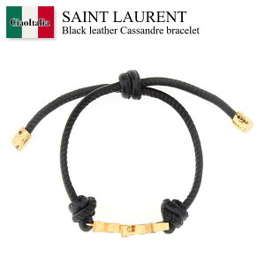 �y���ʌ���E�݌Ɍ���E�����ҏ����I�z �T�����[���� / Saint Laurent Black Leather Cassandre Bracelet / 861459 AAF9R / 861459 AAF9R 1000 / 861459AAF9R / 861459AAF9R 1000 / 861459AAF9R1000 / �u���X���b�g