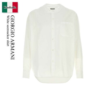 �y���ʌ���E�݌Ɍ���E�����ҏ����I�z �W�����W�I �A���}�[�j / Giorgio Armani White Seersucker Shirt / GM00349 7TE11186 / GM00349 7TE11186 U0002 / GM003497TE11186 / GM003497TE11186 U0002 / GM003497TE11186U0002 / �V���c