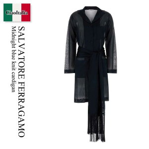 �y���ʌ���E�݌Ɍ���E�����ҏ����I�z �t�F���K�� / Salvatore Ferragamo Midnight Blue Knit Cardigan / 13I324 793184 / 13I324 793184 BLU / 13I324793184 / 13I324793184 BLU / 13I324793184BLU / �J�[�f�B�K��