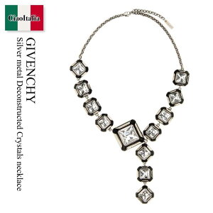 �y���ʌ���E�݌Ɍ���E�����ҏ����I�z �W�o���V�B / Givenchy Silver Metal Deconstructed Crystals Necklace / BF00TNF005 / BF00TNF005 723 / BF00TNF005723 / �l�b�N���X�E�y���_���g