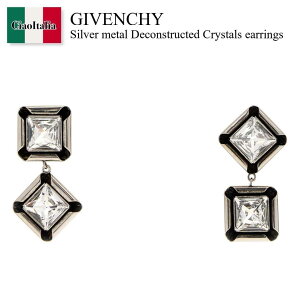 �y���ʌ���E�݌Ɍ���E�����ҏ����I�z �W�o���V�B / Givenchy Silver Metal Deconstructed Crystals Earrings / BF118WF005 / BF118WF005 723 / BF118WF005723 / �s�A�X