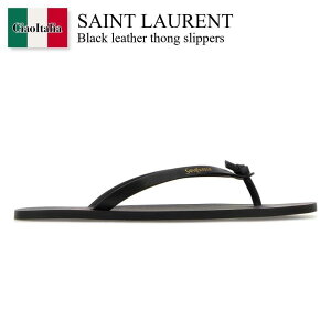 �y���ʌ���E�݌Ɍ���E�����ҏ����I�z �T�����[���� / Saint Laurent Black Leather Thong Slippers / 861304 DWE00 / 861304 DWE00 1000 / 861304DWE00 / 861304DWE00 1000 / 861304DWE001000 / �T���_��