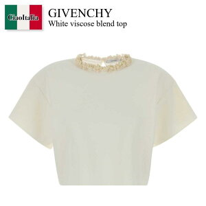 �y���ʌ���E�݌Ɍ���E�����ҏ����I�z �W�o���V�B / Givenchy White Viscose Blend Top / BW61LA4ZU4 / BW61LA4ZU4 105 / BW61LA4ZU4105 / T�V���c�E�J�b�g�\�[