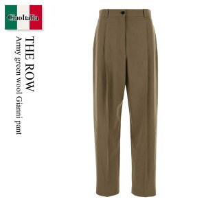 �y���ʌ���E�݌Ɍ���E�����ҏ����I�z �U�E���E / The Row Army Green Wool Gianni Pant / 10813 W4319 / 10813 W4319 AYB / 10813W4319 / 10813W4319 AYB / 10813W4319AYB / �p���c